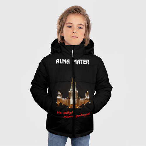 Зимняя куртка для мальчиков 3D МГУ alma mater, цвет черный - фото 3