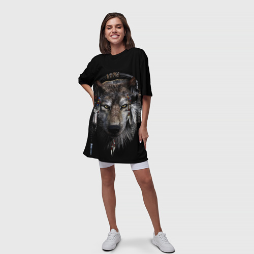 Платье-футболка 3D Волк, цвет 3D печать - фото 5