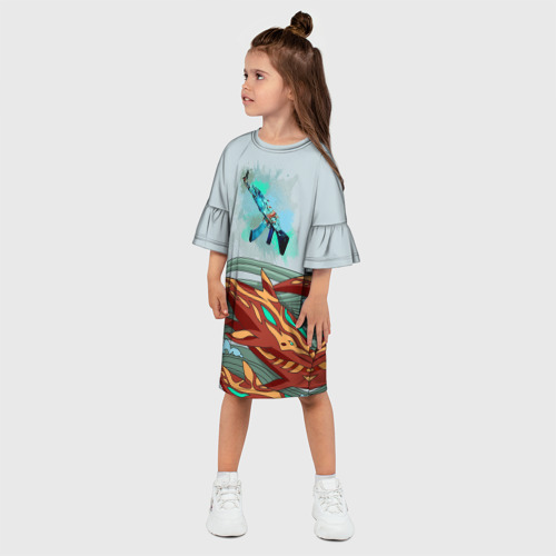 Детское платье 3D Aquamarine Revenge, цвет 3D печать - фото 3