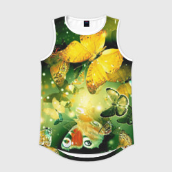 Мужская спортивная майка 3D Бабочки летят на огонек