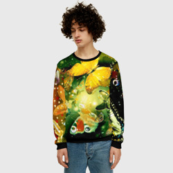 Мужской свитшот 3D Бабочки летят на огонек - фото 2