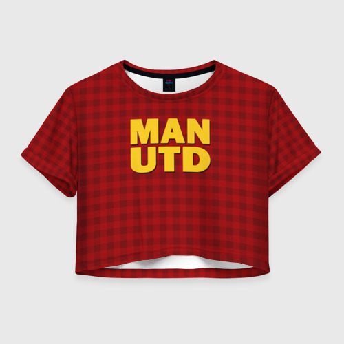 Женская футболка Crop-top 3D MAN UTD, цвет 3D печать