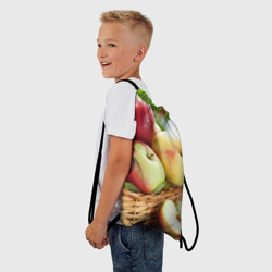 Рюкзак-мешок 3D Яблоки в корзине - фото 2