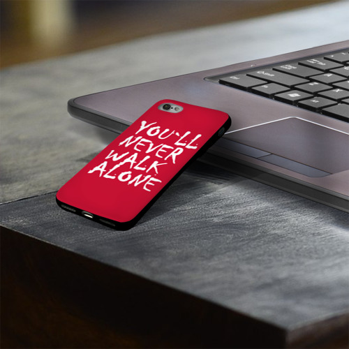 Чехол для Apple iPhone 8 силиконовый глянцевый YOU`LL NEVER WALK ALONE Фото 01 Чехол для Apple iPhone 8 силиконовый глянцевый YOU`LL NEVER WALK ALONE Фото 01