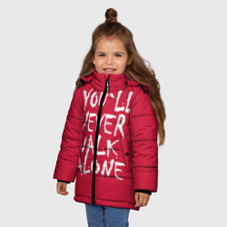 Зимняя куртка для девочек 3D YOU`LL NEVER WALK ALONE - фото 2