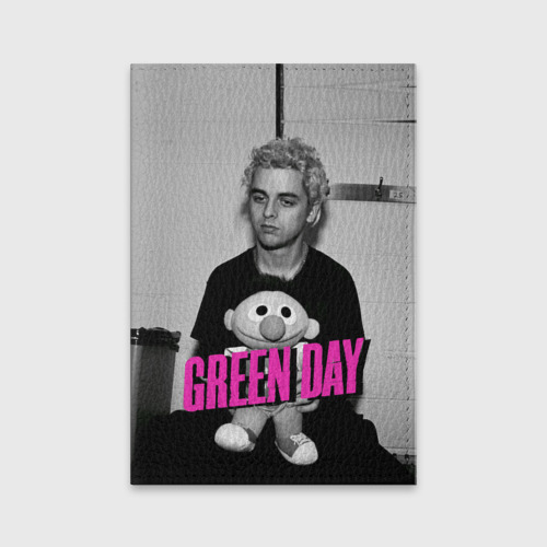 Обложка для паспорта матовая кожа Green Day, цвет бирюзовый