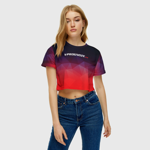 Женская футболка Crop-top 3D Vprognoze.ru, цвет 3D печать - фото 3