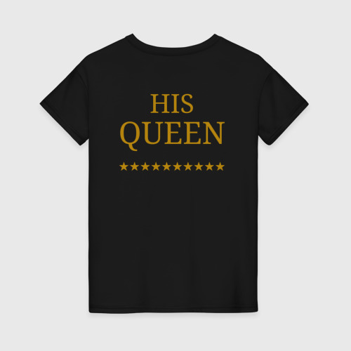 Женская футболка хлопок His Queen 2, цвет черный - фото 2