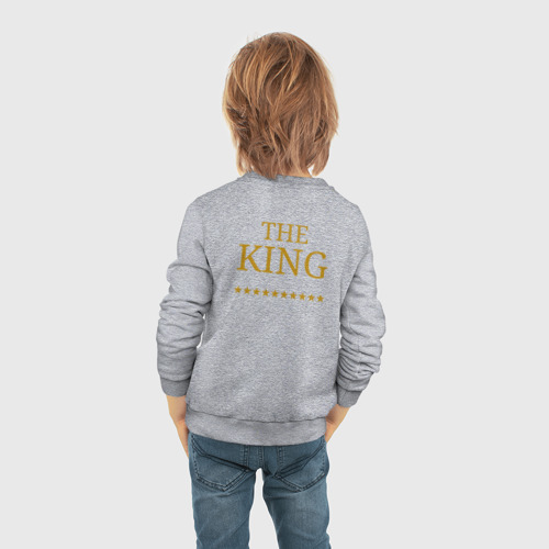 Детский свитшот хлопок THE KING (2), цвет меланж - фото 6