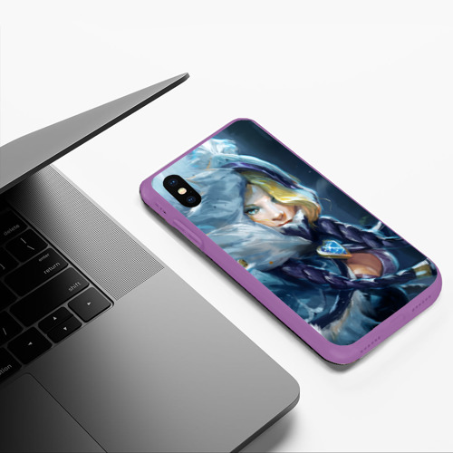 Чехол для iPhone XS Max матовый Crystal Maiden, цвет фиолетовый - фото 5