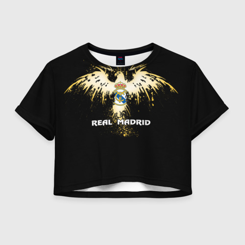 Женская футболка Crop-top 3D Real Madrid, цвет 3D печать