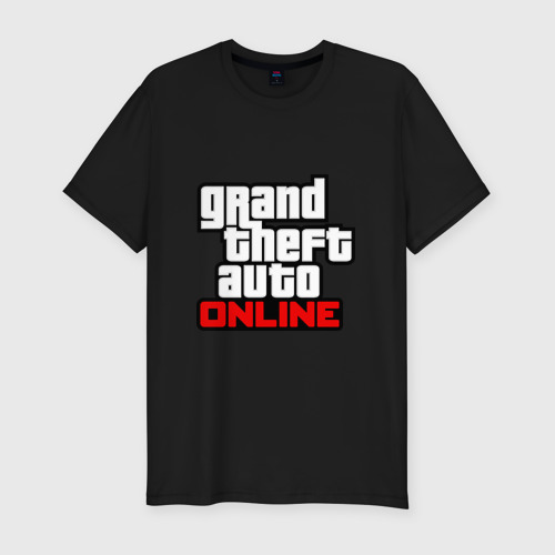 Мужская футболка хлопок Slim Grand Theft Auto Online, цвет черный