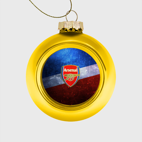 Стеклянный ёлочный шар Арсенал, цвет золотой