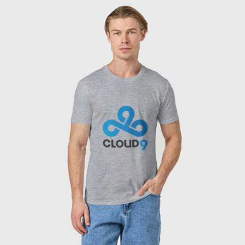 Мужская футболка хлопок Cloud9, цвет меланж - фото 3