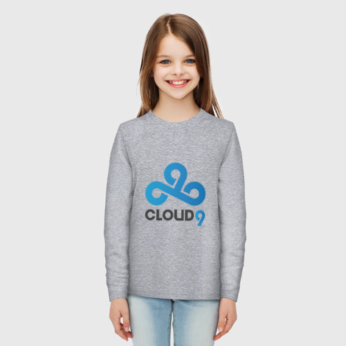 Детский лонгслив хлопок Cloud9, цвет меланж - фото 5
