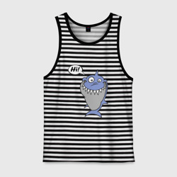 Мужская майка хлопок Акула