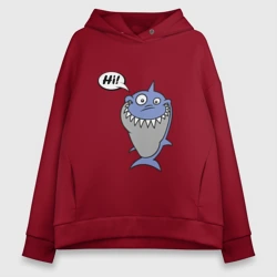 Женское худи Oversize хлопок Акула