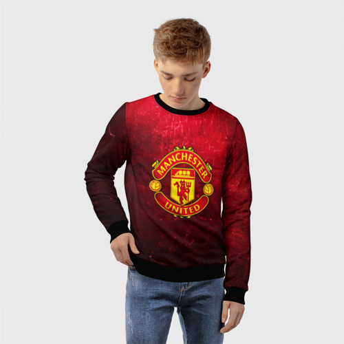 Детский свитшот 3D Манчестер Юнайтед, цвет 3D печать - фото 3