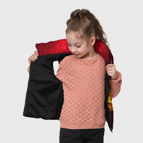 Детский жилет утепленный 3D Манчестер Юнайтед, цвет черный - фото 5