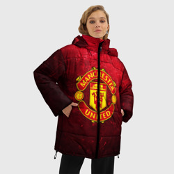 Женская зимняя куртка Oversize Манчестер Юнайтед - фото 2
