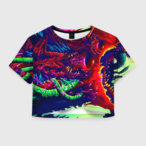 Женская футболка Crop-top 3D Hyper beast