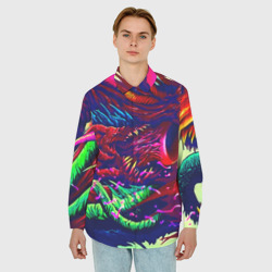 Мужская рубашка oversize 3D Hyper beast - фото 2