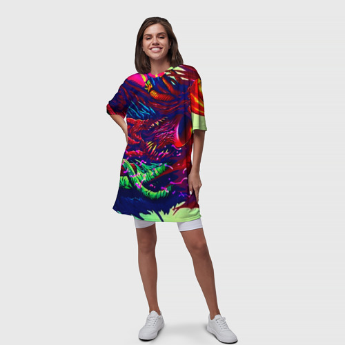 Платье-футболка 3D Hyper beast, цвет 3D печать - фото 5