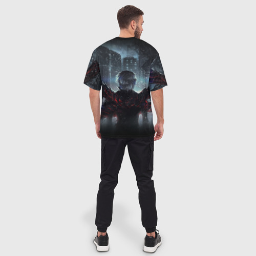 Мужская футболка oversize 3D Tokyo Ghoul, цвет 3D печать - фото 4