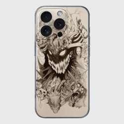 Чехол для iPhone 16 Pro Max силиконовый с защитой камеры Демон