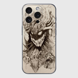 Чехол для iPhone 15 Pro силиконовый с защитой камеры Демон