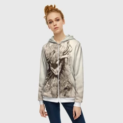 Женская толстовка 3D на молнии Демон - фото 2