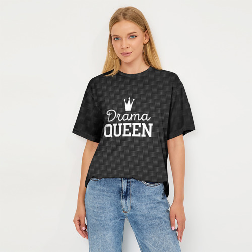 Женская футболка oversize 3D Drama Queen, цвет 3D печать - фото 5