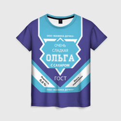 Женская футболка 3D Сладкая Ольга