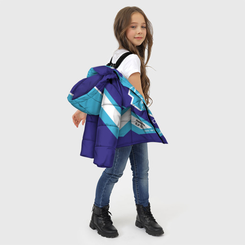 Зимняя куртка для девочек 3D Сладкая Юля, цвет светло-серый - фото 6