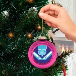 Ёлочный шар стеклянный/пластиковый Сладкая Анна - фото 2