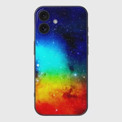 Чехол для iPhone 16 силиконовый с защитой камеры Grunge color