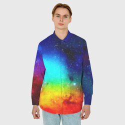 Мужская рубашка oversize 3D Grunge color - фото 2