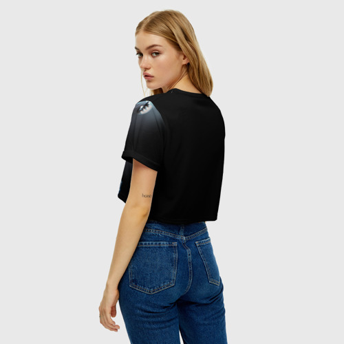 Женская футболка Crop-top 3D Гагарин 5, цвет 3D печать - фото 5