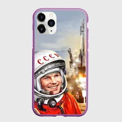 Чехол для iPhone 11 Pro матовый Гагарин 8