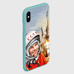 Чехол для iPhone XS Max матовый Гагарин 8 - фото 2
