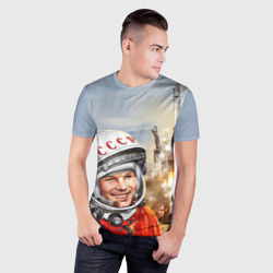 Мужская футболка 3D Slim Гагарин 8 - фото 2