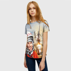 Женская футболка 3D Гагарин 8 - фото 2