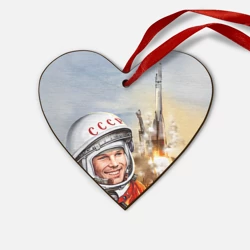 Деревянная игрушка Сердце Гагарин 8