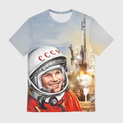Мужская футболка 3D Гагарин 8