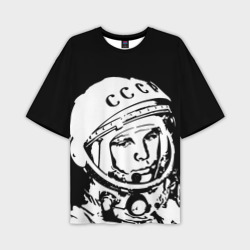 Мужская футболка oversize 3D Гагарин 9