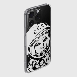 Чехол для iPhone 16 Pro Max силиконовый с защитой камеры Гагарин 9 - фото 2