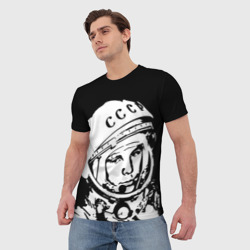 Мужская футболка 3D Гагарин 9 - фото 2