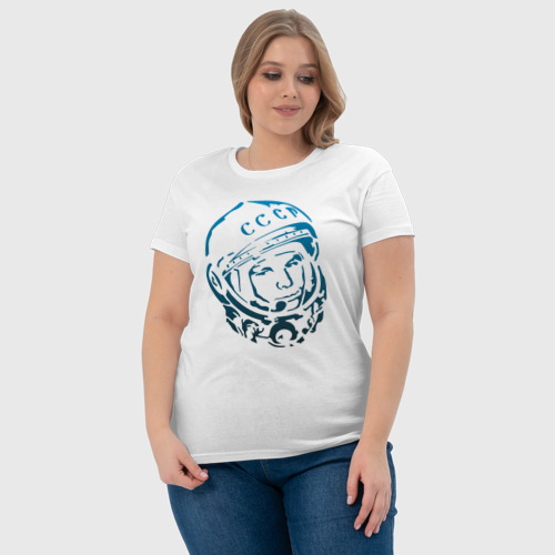 Женская футболка хлопок Гагарин 11 - фото 6