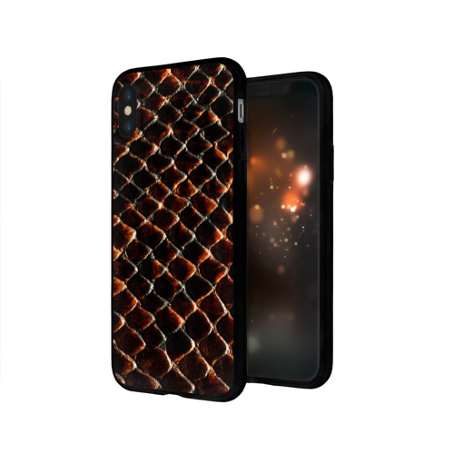 Чехол для Apple iPhone X силиконовый глянцевый Змеиная кожа Фото 01 Чехол для Apple iPhone X силиконовый глянцевый Змеиная кожа Фото 01
