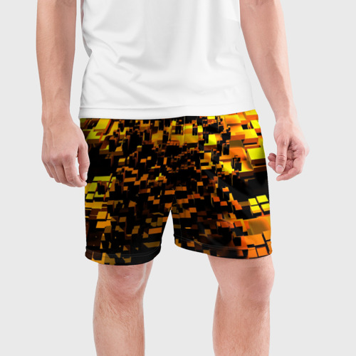 Мужские шорты спортивные Текстура, цвет 3D печать - фото 3
